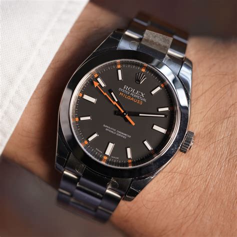 rolex milgauss black dial|rolex milgauss black dial price.